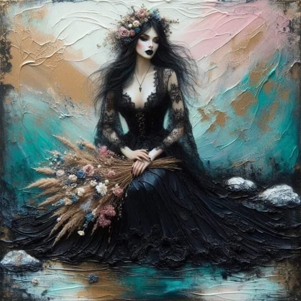 Kvinna porträtt 40x50 cm