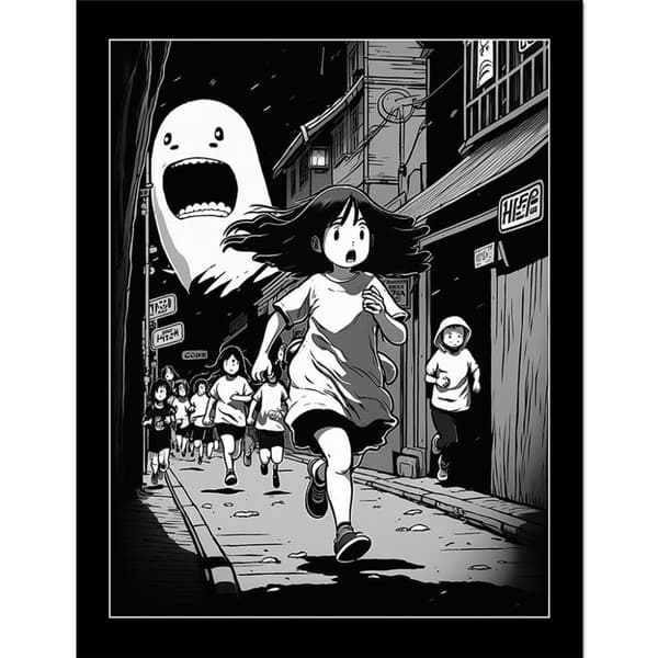 Ada Ingram Spirited Comic Inramad Poster Black/White 40cm x 30cm
