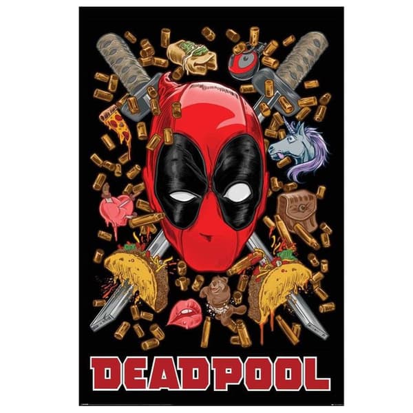 Deadpool Chimichanga Paper Poster Multicoloured 91.5cm x 61cm