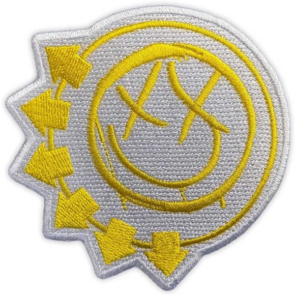 Blink-182 Standard Woven Patch: Yellow Six-Arrow Smile