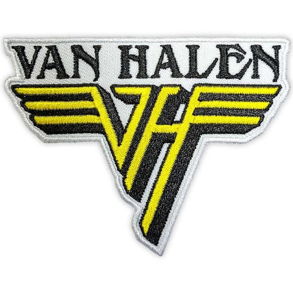Van Halen Standard Woven Patch: Text & Yellow Logo