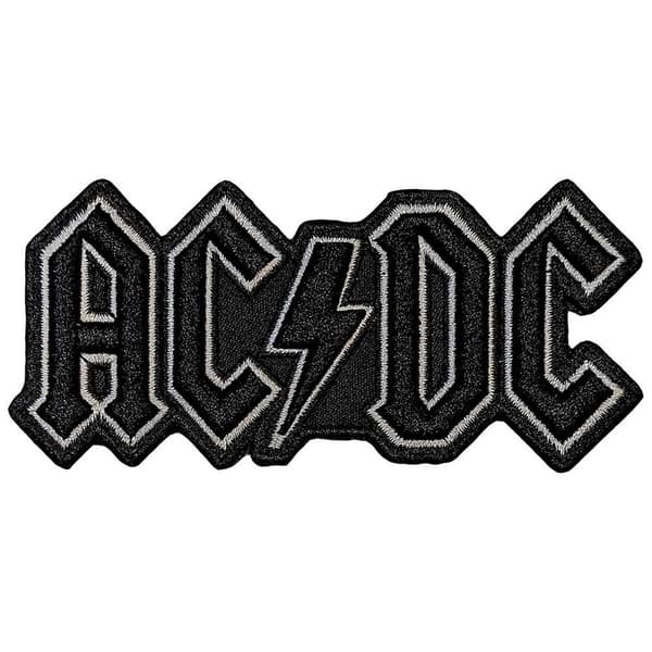 AC/DC Standard Woven Patch: Black Logo