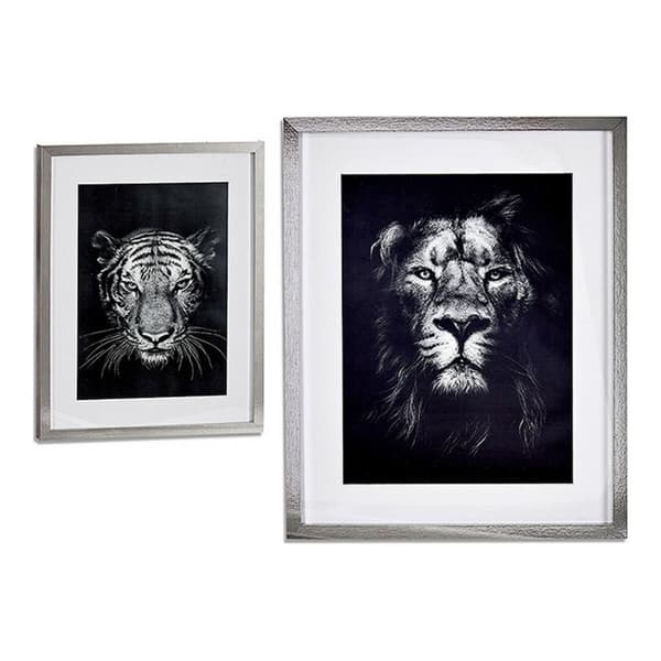 Maleri Lion - Tiger (43 x 3 x 53 cm)