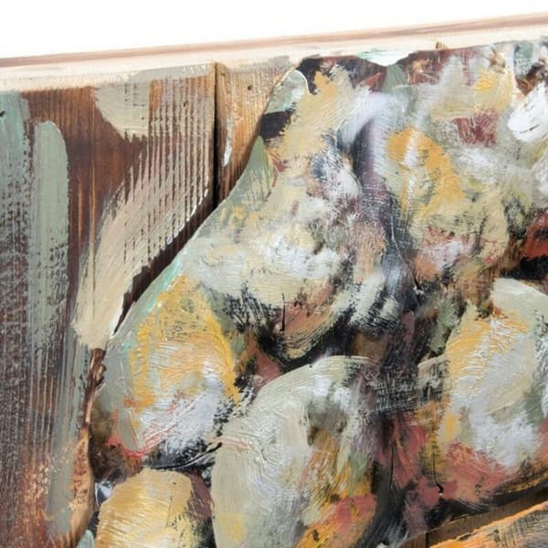 Maalaus DKD Home Decor Buda Puu Metalli Itämainen Buddha (80 x 80 x 7 cm)
