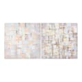 Pikkukuva 1 / 3: Maalaus DKD Home Decor Squares Abstrakti 100 x 3 x 100 cm Moderni (2 osaa)