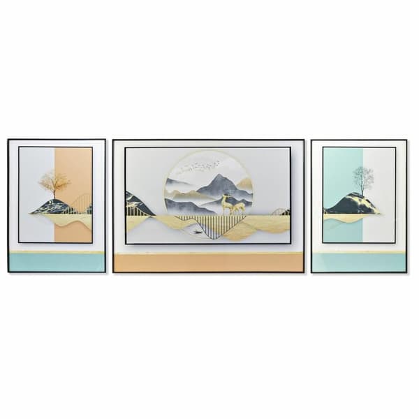 3-ramsset DKD Home Decor Berg Modern (200 x 3 x 70 cm)