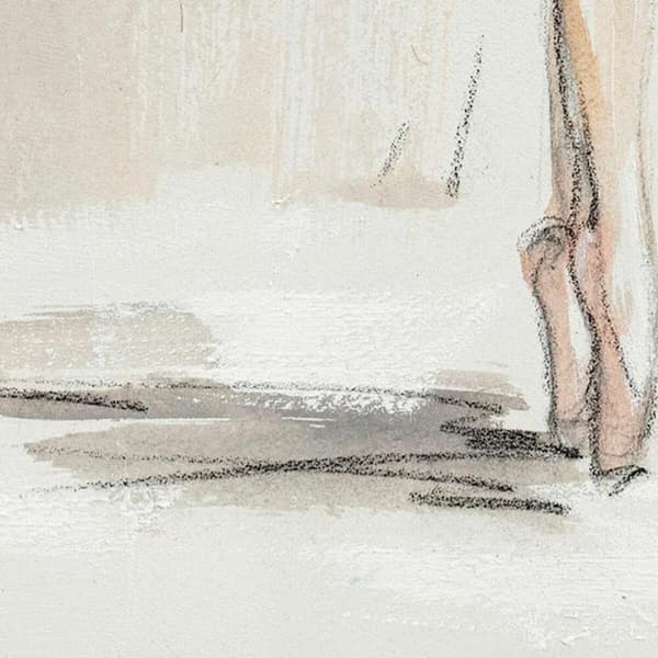 Tavla DKD Home Decor 80 x 3,7 x 100 cm Balettdansare Romantisk (2 antal)