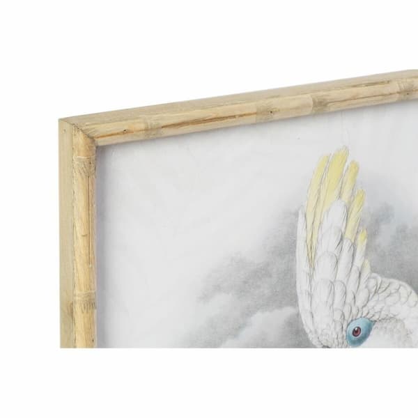 Tavla DKD Home Decor 50 x 2,8 x 70 cm Kolonial Papegoja (2 antal)