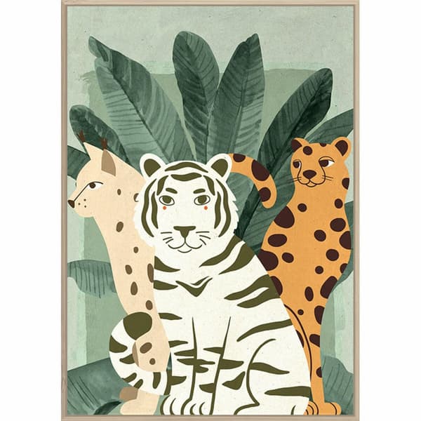 Maalaus DKD Home Decor 83 x 4,5 x 123 cm Trooppinen eläimet (2 osaa)