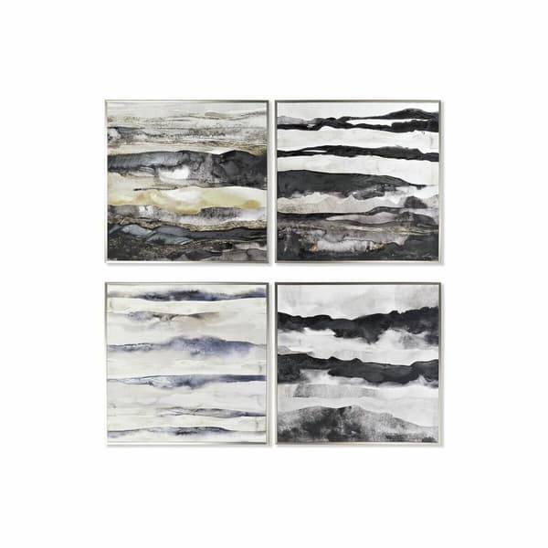 Maleri DKD Home Decor 79 x 2,5 x 79 cm Abstrakt Moderne (4 Dele)