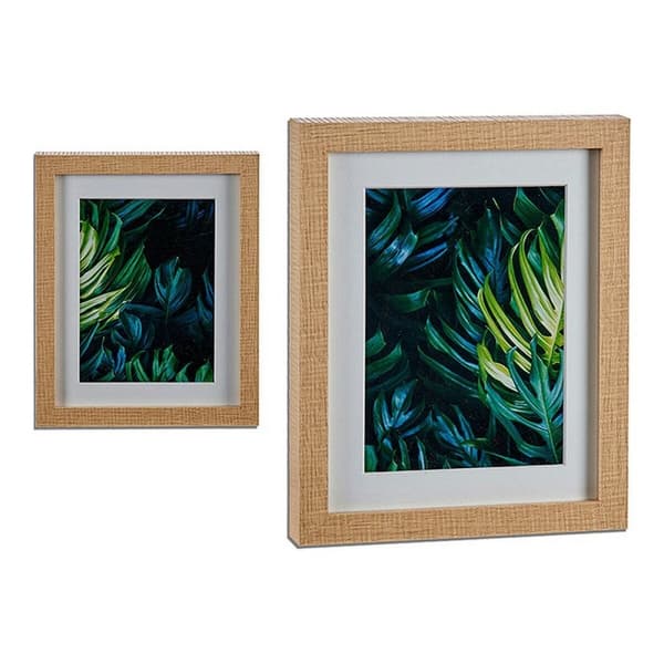 Maalaus Kasvien lehtiä Vihreä Ruskea Lasi lastulevy 23 x 3 x 28 cm