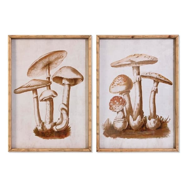 Maalaus DKD Home Decor Kristalli 50 x 70 x 2,8 cm 50 x 2,8 x 70 cm Sienet (2 osaa)