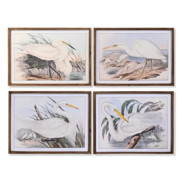Maalaus DKD Home Decor Kuusi Kristalli 70 x 50 x 2 cm Haikara (4 Kappaletta)