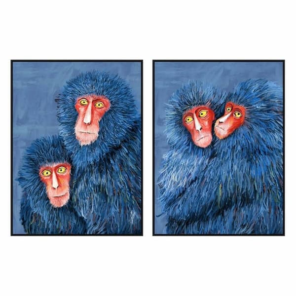 Kangas DKD Home Decor Moderni Apinoita 90 x 4 x 120 cm (2 osaa)