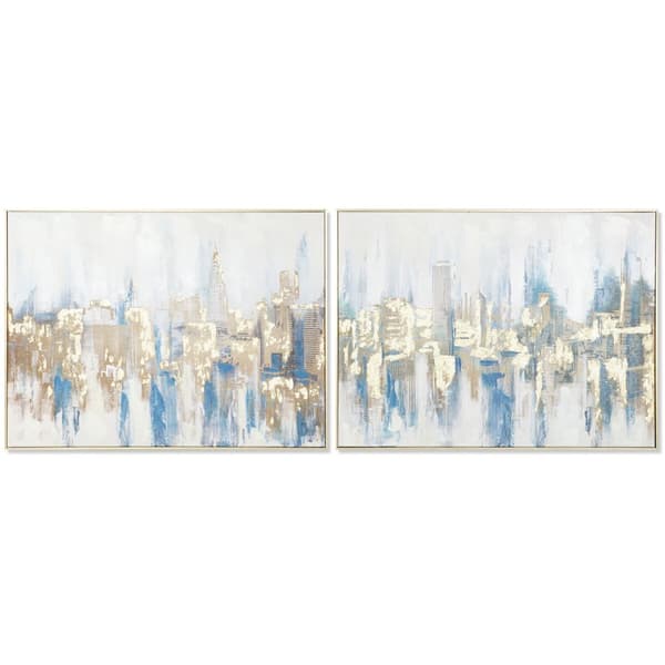 Maleri DKD Home Decor New York Loft 80 x 3,5 x 60 cm (2 enheder)