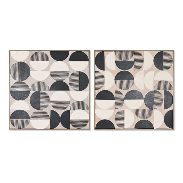 Maleri Home ESPRIT Moderne 80 x 2,4 x 80 cm (2 enheder)