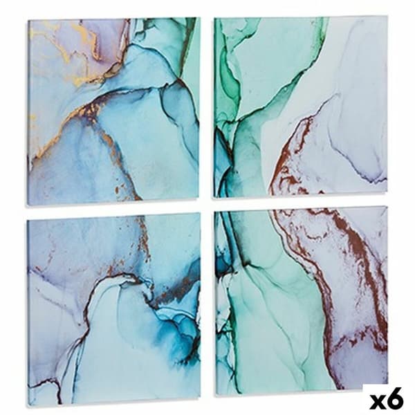 Set of 4 pictures Kangas Marmori Sininen 35 x 7 x 35 cm (6 osaa)