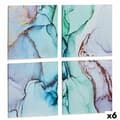 Pikkukuva 1 / 3: Set of 4 pictures Kangas Marmori Sininen 35 x 7 x 35 cm (6 osaa)