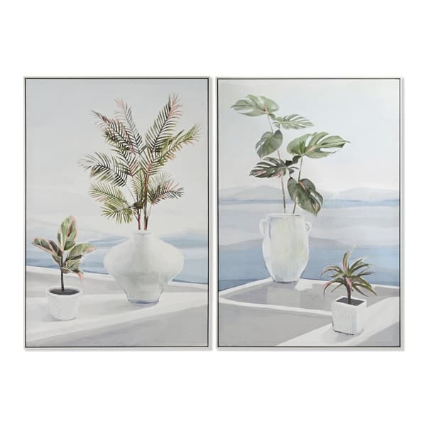 Maalaus Home ESPRIT Skandinaavinen 80 x 3,5 x 120 cm (2 osaa)