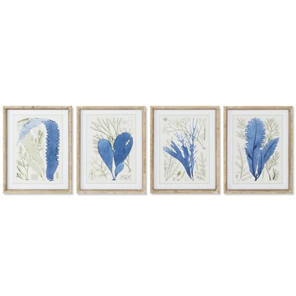 Maleri Home ESPRIT Middelhavet 35 x 2,5 x 45 cm (4 enheder)