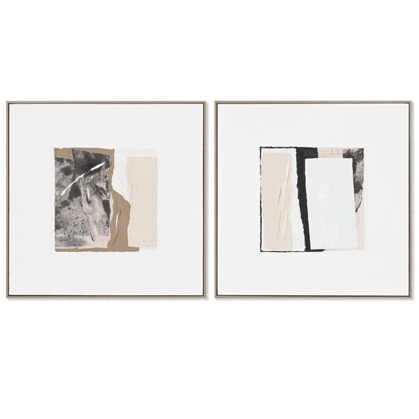 Tavla Home ESPRIT Abstrakt Urban 82,3 x 4,5 x 82,3 cm (2 antal)
