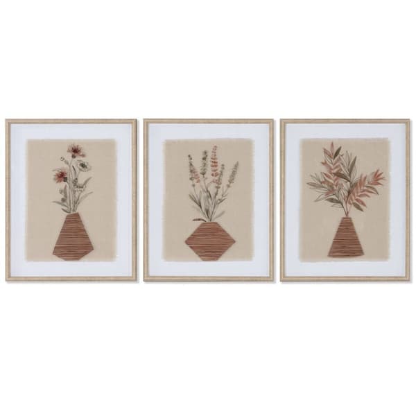 Tavla Home ESPRIT Vas Skandinavisk 42,5 x 3 x 52,5 cm (3 antal)