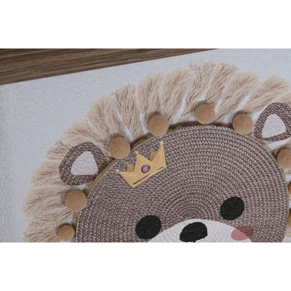 Lærred Home ESPRIT Hvid Natur Børns dyr 30 x 2,6 x 30 cm (3 enheder)