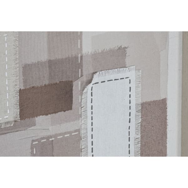 Kangas Home ESPRIT Beige Harmaa Abstrakti Moderni 40 x 2,5 x 50 cm (2 osaa)