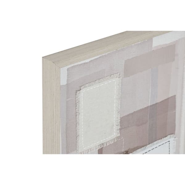Kangas Home ESPRIT Beige Harmaa Abstrakti Moderni 40 x 2,5 x 50 cm (2 osaa)