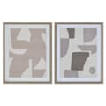 Pikkukuva 1 / 5: Kangas Home ESPRIT Beige Harmaa Abstrakti Moderni 40 x 3 x 50 cm (2 osaa)