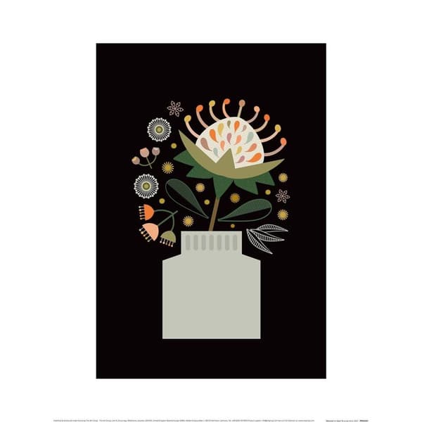 Lyndy Hants Waratah In Vase Print Multicoloured 40cm x 30cm