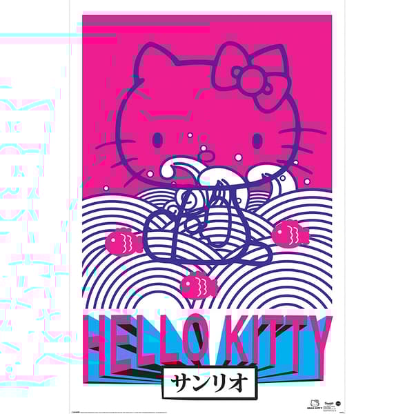 Hello Kitty Tokyo Rebel Maxi Poster Pink/White/Blue 91.5cm x 61cm