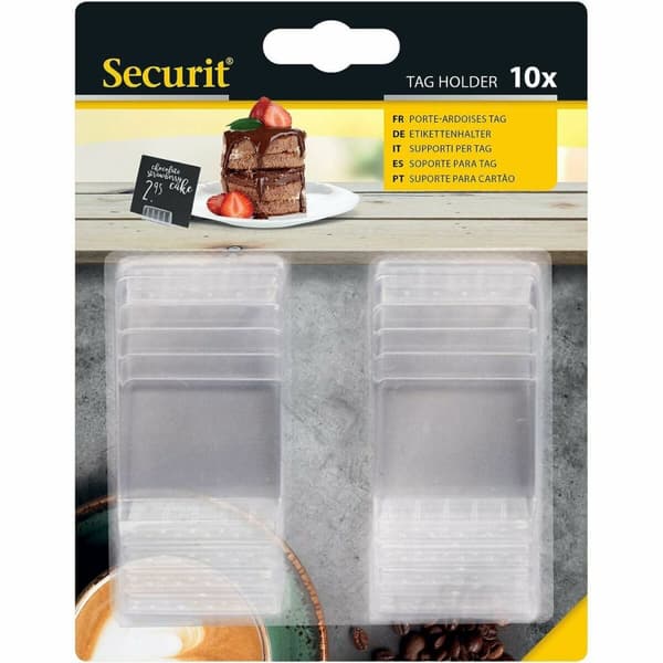 Teline Securit Kyltti Läpinäkyvä Setti 1 x 4 cm 10 osaa