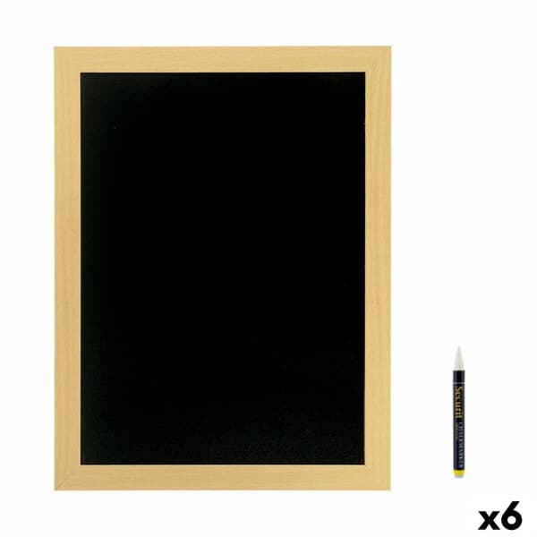 Bræt Securit Woody Teak Væg Natur 40 x 20 cm