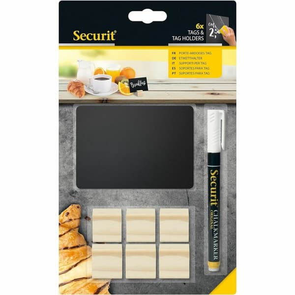 Bræt Securit   Med støtte Sæt 9 x 10,5 cm 6 enheder