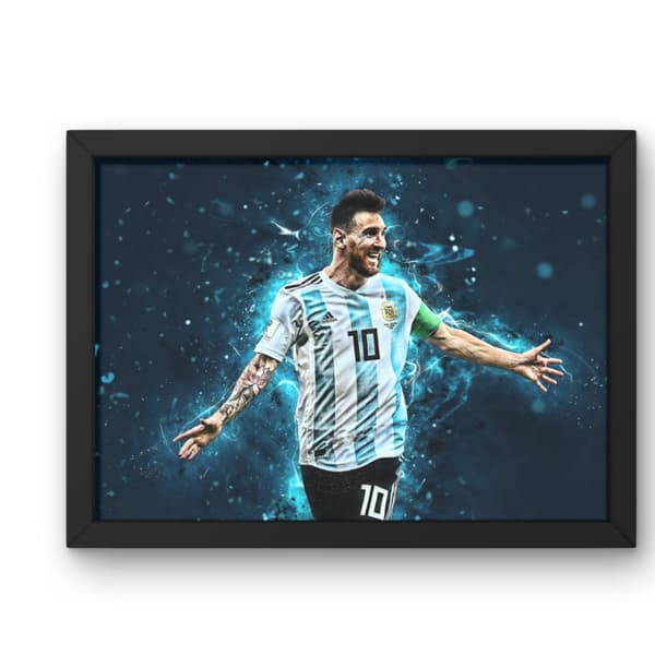Messi Affisch Vit  (30×40 CM)