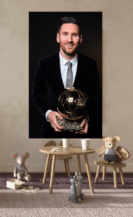 Messi med Trofé Poster (30×40 CM)