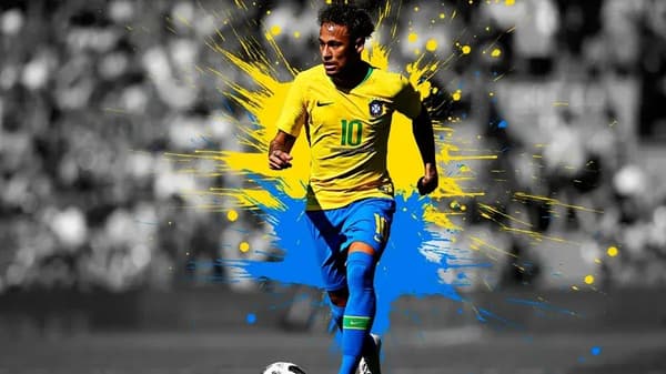 Neymar Jr Fotboll Tavla  (30×40 CM)