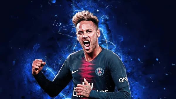 Neymar Jr Brazil Poster Blå (30×40 CM)
