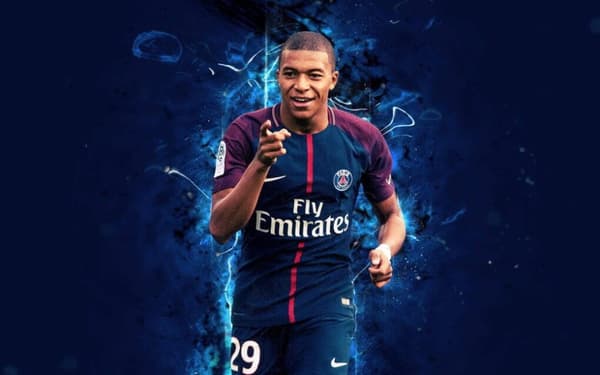 Kylian Mbappe Abstrakt Affisch (30×40 CM)