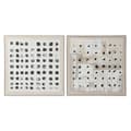 Pikkukuva 1 / 4: Maalaus Home ESPRIT Musta Beige Abstrakti Moderni 102 x 3,2 x 102 cm (2 osaa)