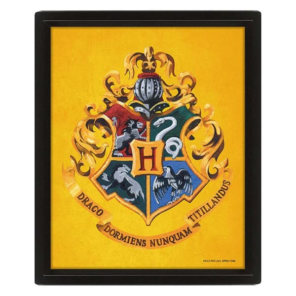 Harry Potter Hufflepuff 3D Inramad bild