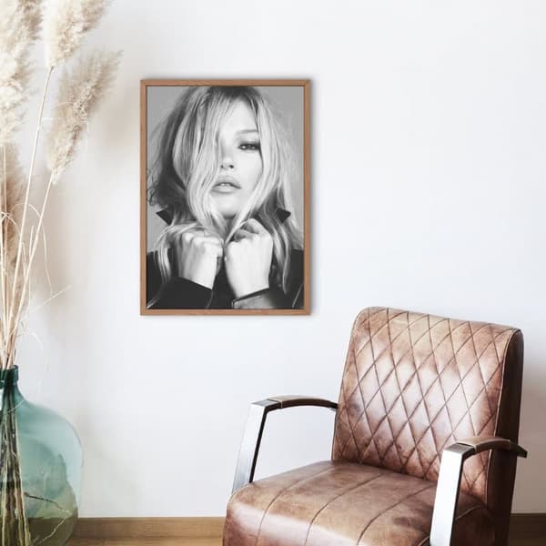 Kate Moss Poster Svart/Vit