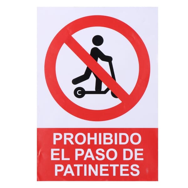 Skilt Normaluz Prohibido acceder con patinete Lim 21 x 30 cm