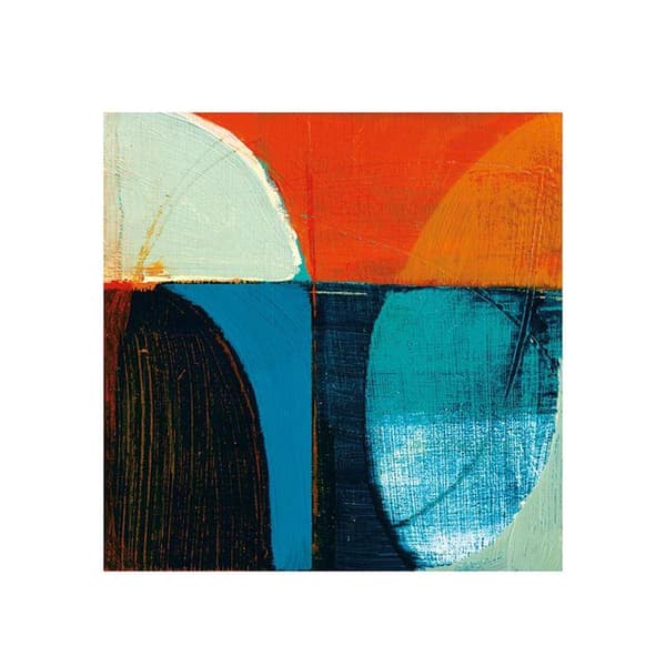 Joanne Last Abstract 6 Print Orange/Blue/Black 30cm x 30cm