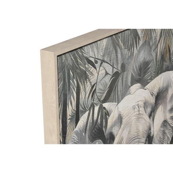 Maalaus Home ESPRIT Vihreä Harmaa Norsu Siirtomaatyylinen Kullattu 63 x 4,5 x 93 cm (2 osaa)