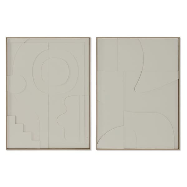 Tavla Home ESPRIT Abstrakt Skandinavisk 75 x 4 x 100 cm (2 antal)