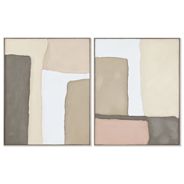 Maleri Home ESPRIT Abstrakt Urban 82,2 x 4,5 x 102 cm (2 enheter)