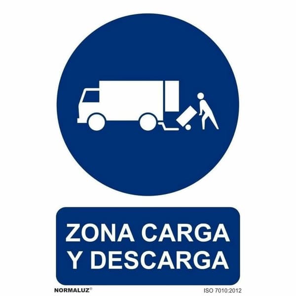 Skilt Archivo 2000 "ZONA CARGA Y DESCARGA" polypropylen 32 x 30 cm