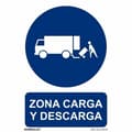 Miniatyrbillede 2 af 5: Skilt Archivo 2000 "ZONA CARGA Y DESCARGA" polypropylen 32 x 30 cm